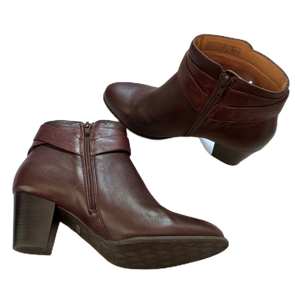 VIONIC Women's Trinity Boots Chocolate Brown Leather‎ Size 9 Booties Ankle Boot - Picture 4 of 12